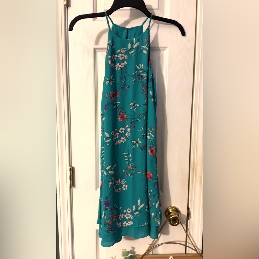 NEW WITH TAGS 
Pink Rose Flowy Dress

Green